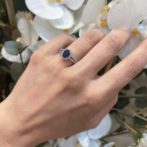 Anello Zafiro Orla Dalia 1.10 - Impegno di anniversario degli anelli 2