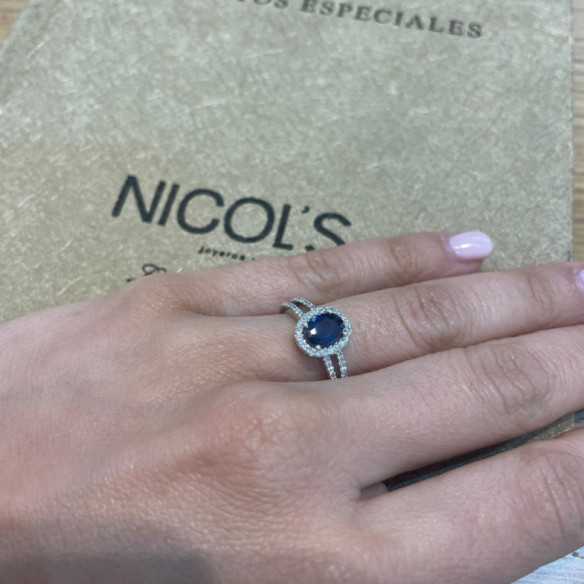Anello Zafiro Orla Dalia 1.10 - Impegno di anniversario degli anelli
