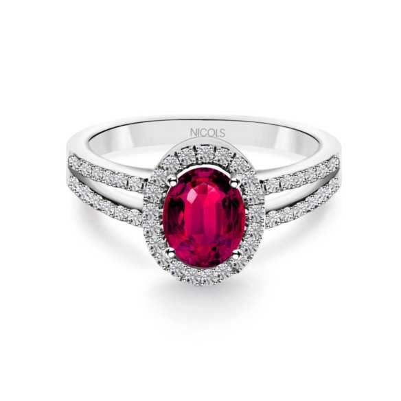 Dalia Ruby Ring 1.10 - Anniversary Rings