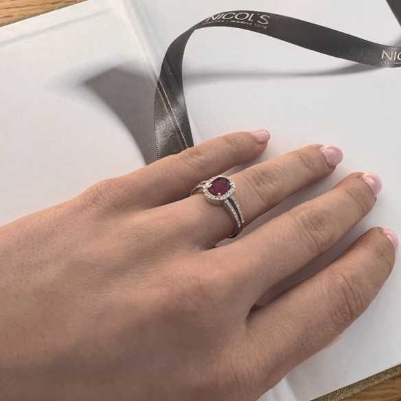 Dalia Ruby Ring 1.10 - Anniversary Rings