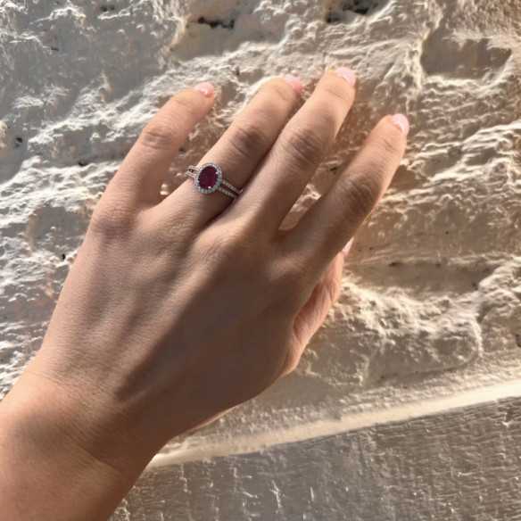 Dalia Ruby Ring 1.10 - Anniversary Rings