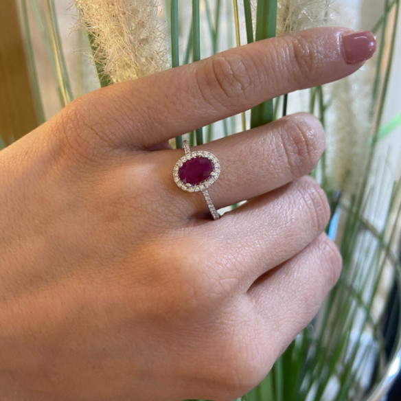 Anillo Rubi Orla Dalia 0.90 - Anillos de Rubí
