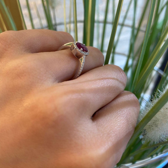 Anillo Rubi Orla Dalia 0.90 - Anillos de Rubí
