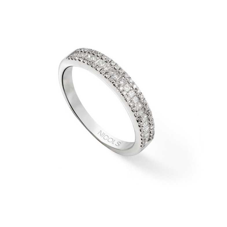 Anello Alleanza Principessa 0.50 Oro Bianco - Principessa