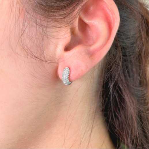 Diamond Hoop Earrings DIAMOND CLASSIC - Bride earrings 2