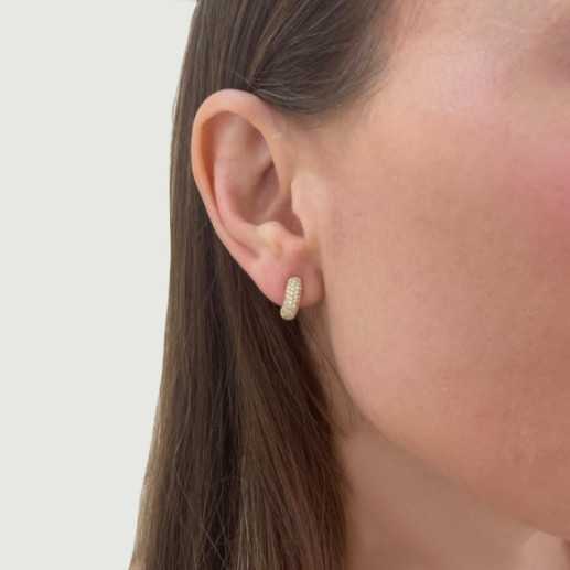 Pendientes Aro Diamantes Diamond Classic - pendientes de aro 2