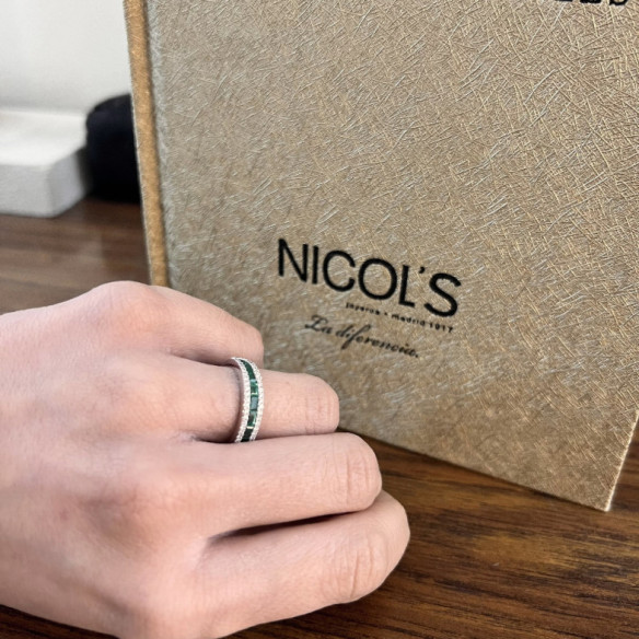 Emerald Ring Baguette Alliance Amelia - Emerald rings