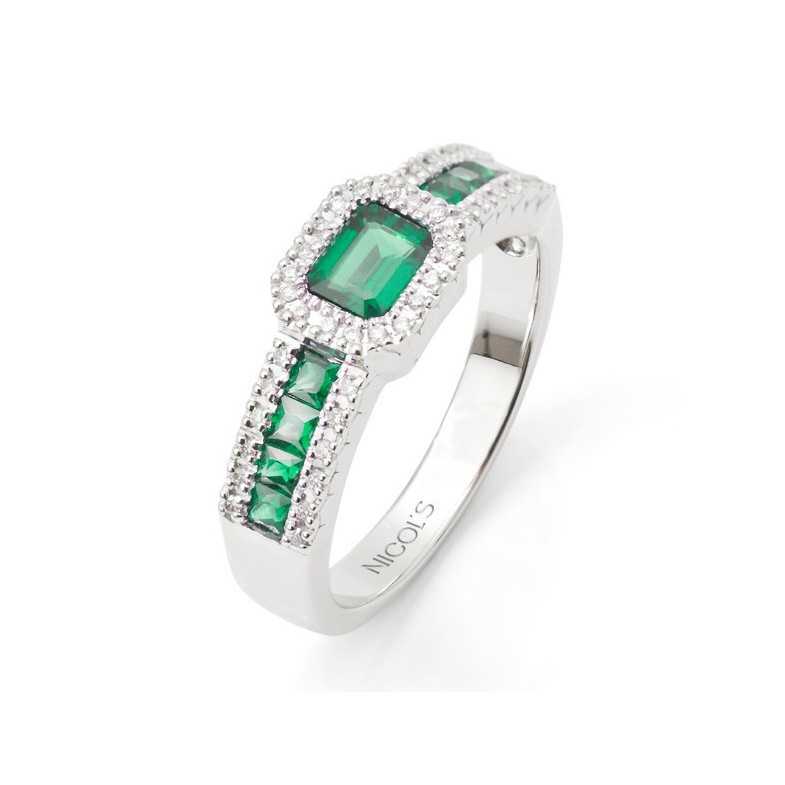 Emerald Ring DIAMOND COLOR - Emerald rings