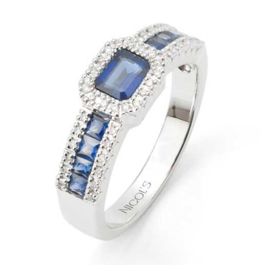 Diamantring Diamant Farbe - Saphiringe