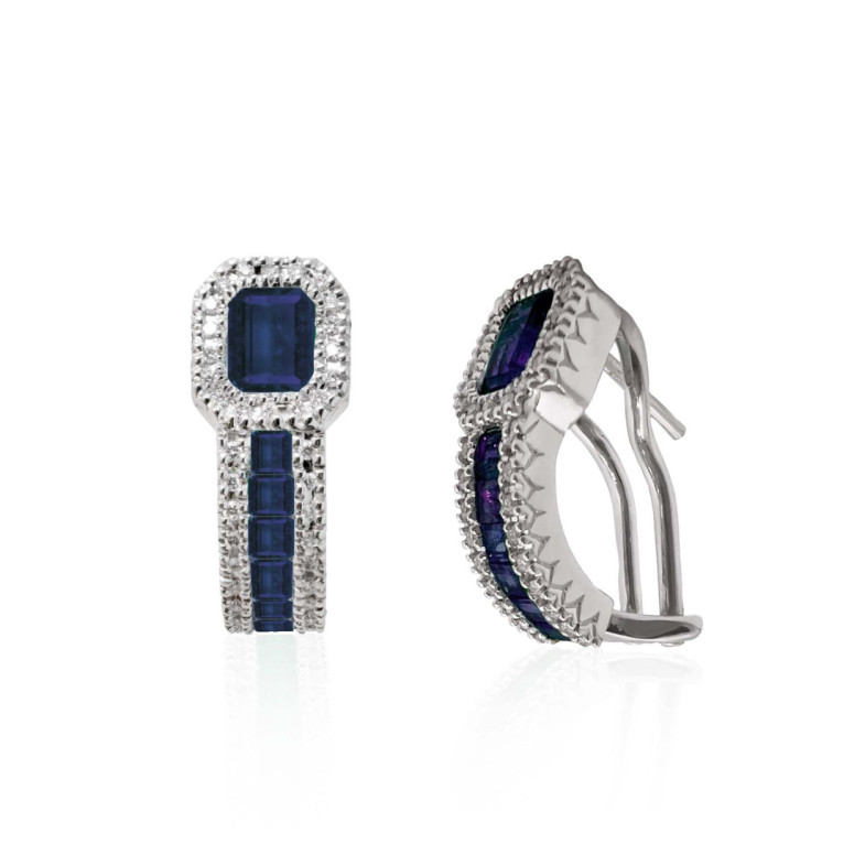 Sapphire earrings COLOR DIAMOND - Sapphire earrings