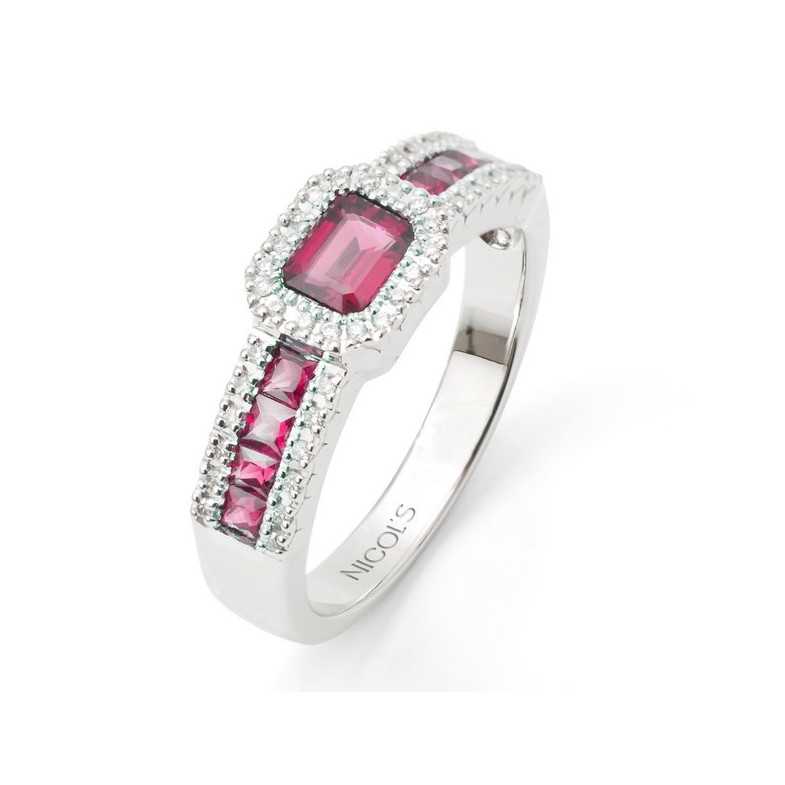 Anillo Rubíes y Diamantes Diamond Color - Anillos de Rubí