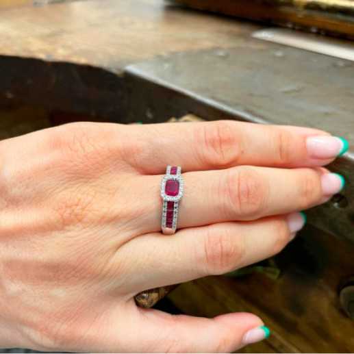 Anel Rabbis e diamantes cor de diamante - Anéis de rubi 2