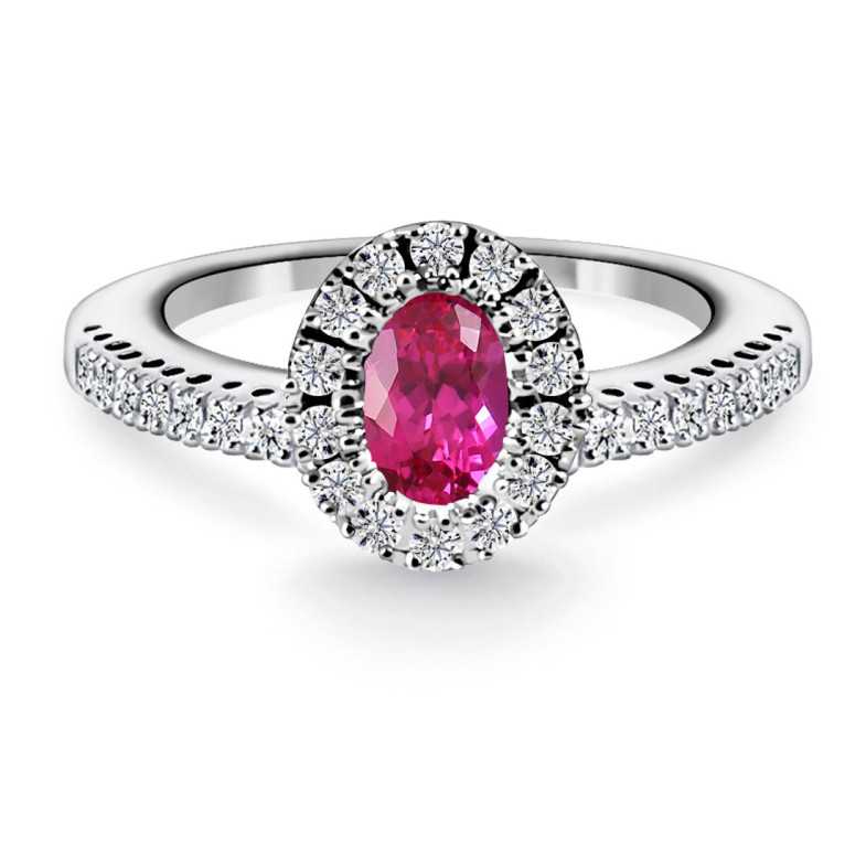 Anello diamante Colore diamante Orla Oval - Anelli di rubino