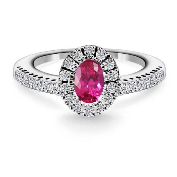 Anello diamante Colore diamante Orla Oval - Anelli di rubino