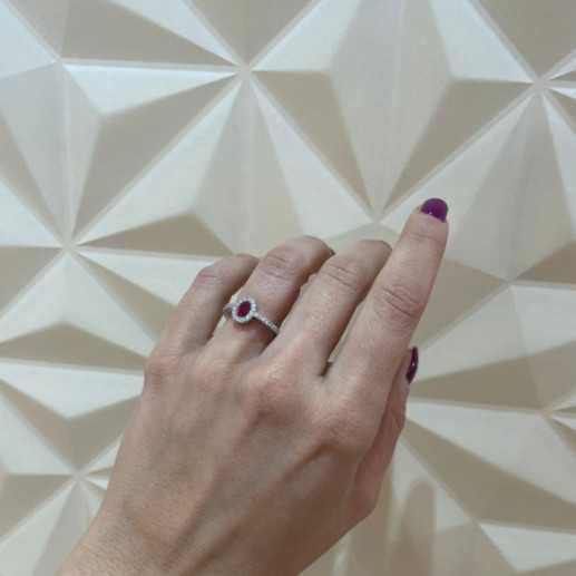 Rubi ring ORLA OVAL COLOR DIAMOND - Ruby Rings 2