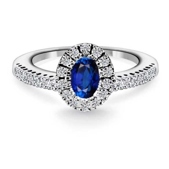 Anello diamante Colore diamante Orla Oval - Anelli zaffiro