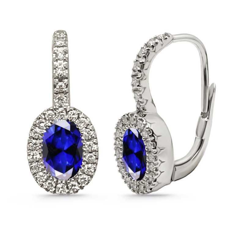 Pendientes Zafiro y Diamantes Oro Blanco Aniversario - Inicio