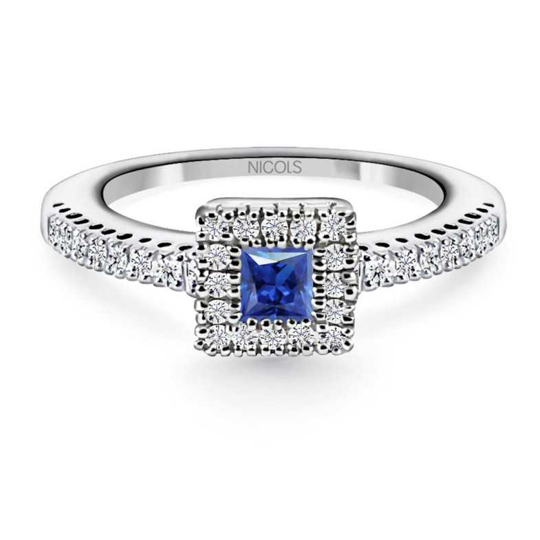Diamantring Diamantfarbe Orla Quare - Saphiringe