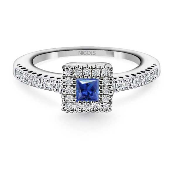 Diamantring Diamantfarbe Orla Quare - Saphiringe