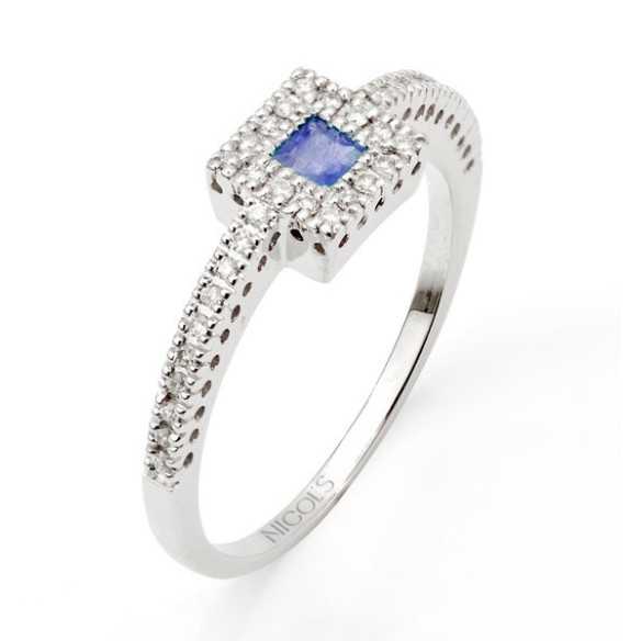 Diamantring Diamantfarbe Orla Quare - Saphiringe