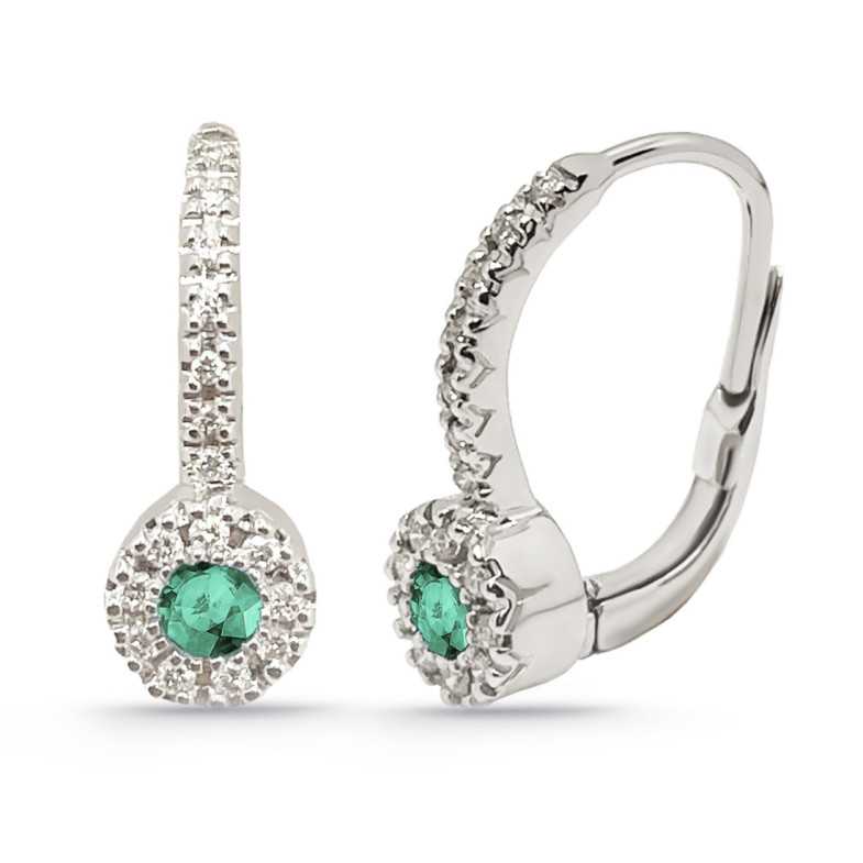 Pendientes Diamond Colour - Boucles d'oreilles émeraude