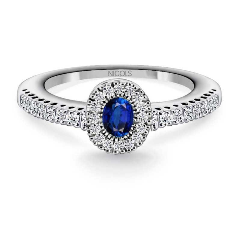 Diamantfarbenring - Saphiringe