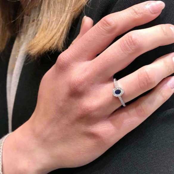 Diamantfarbenring - Saphiringe