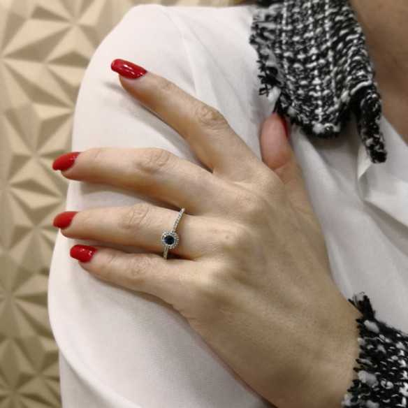 Anillo Zafiro y Diamantes Diamond Colour - Anillos de Zafiro