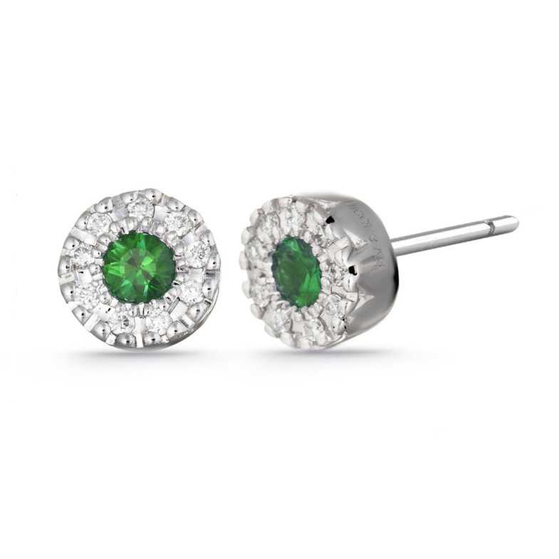 Pendientes Esmeralda Dormilona Diamond Color - Pendientes de Esmeraldas