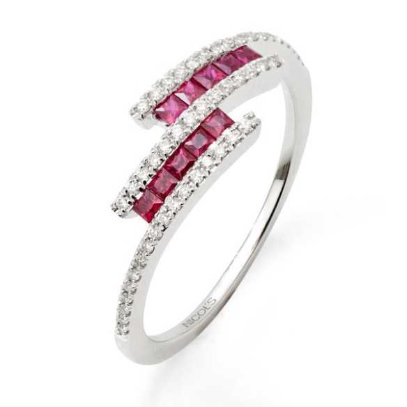 Diamant Ring et Rabbis Amelia 0.39 - Bagues rubis