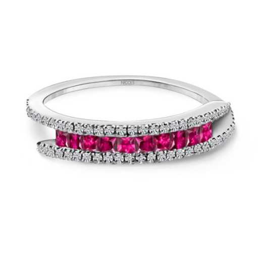 Anillo Rubíes y Diamantes Amelia 0.39 - ANILLOS