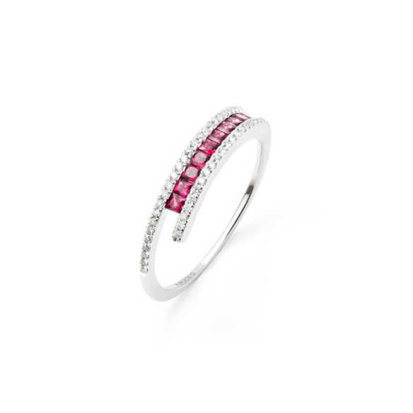 Anello Conigli e Diamanti Amelia 0.39 - ANELLI