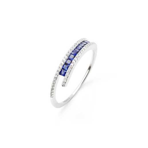 Anillo Diamantes Zafiros Amelia - Anillos de Zafiro 2