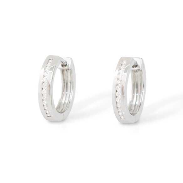 Pendientes Diamond Classic - pendientes de aro
