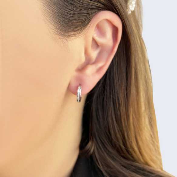 Pendientes Diamond Classic - pendientes de aro