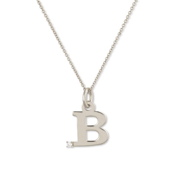 Initial necklace B DOT DIAMOND - Initial Gold Diamond Letters