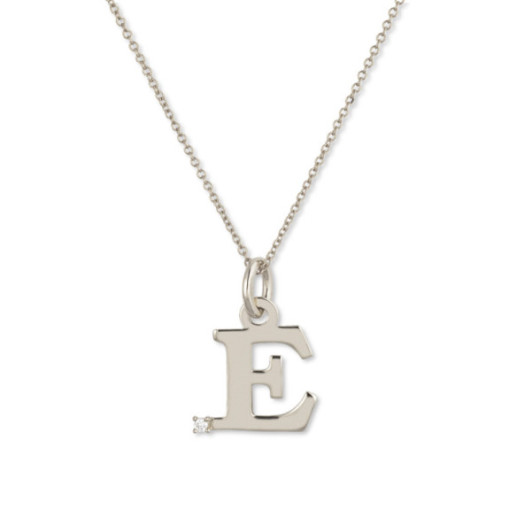 Colar original E Dot Diamond - Initial Gold Diamond Letters