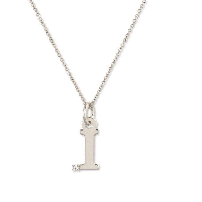Collar Inicial I Dot Diamond - Letras Iniciales