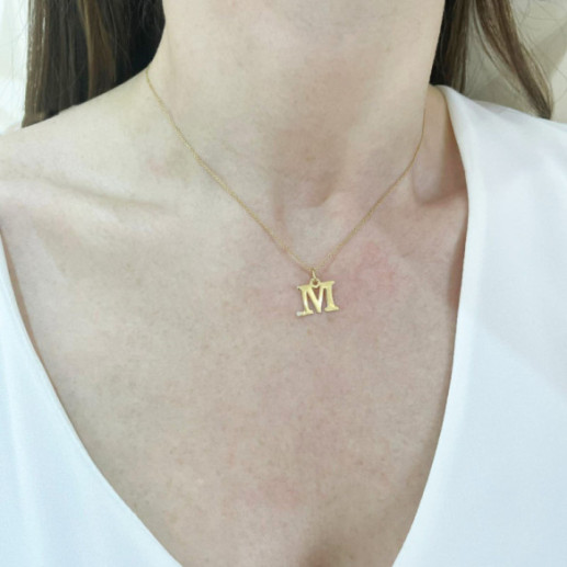 Collar Inicial M Dot Diamond - Letras Iniciales 2