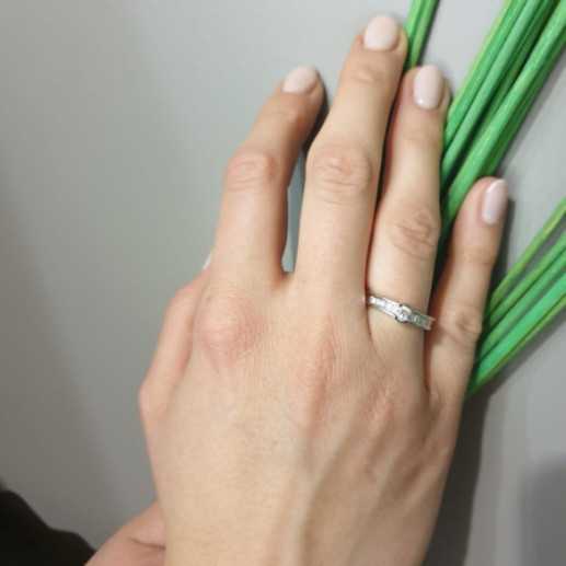 Anillo Diamantes Emily Oro Blanco 0,50ct - Anillos Compromiso Aniversario 2