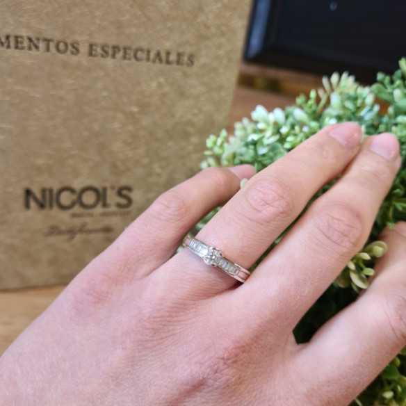Anillo Diamantes Emily Oro Blanco 0,50ct - Anillos Compromiso Aniversario