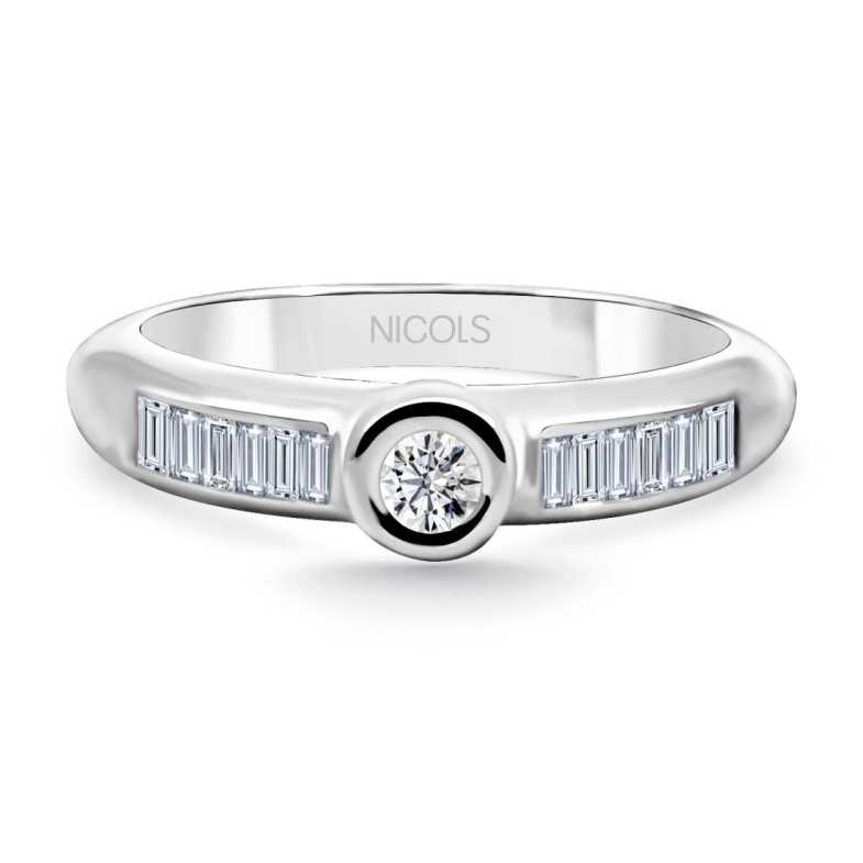 Diamante anniversario anello 0.40Ct - Brillante