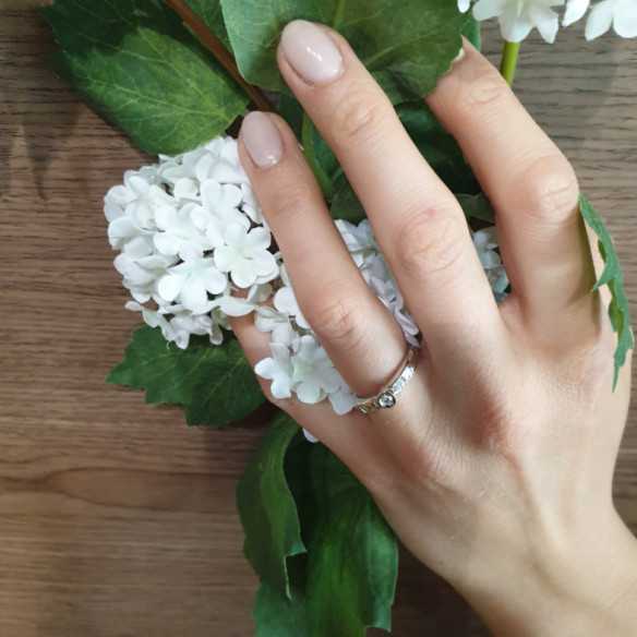 Anillo Diamantes Emily Oro Blanco 0,40ct - Talla Brillante
