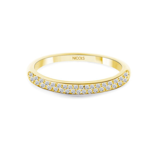 Alianza Diamantes Lilia 0.32 Oro Amarillo - Talla Brillante