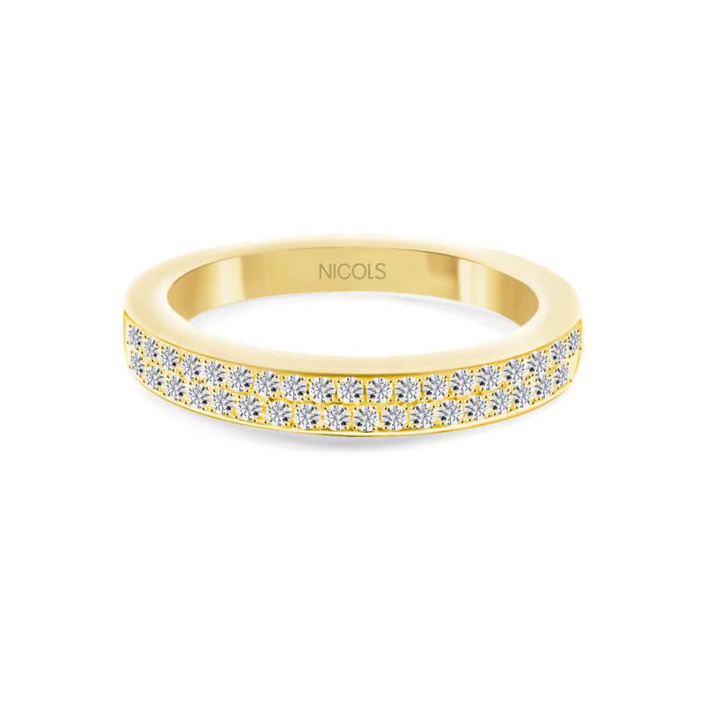 Anillo Diamantes Azalea 0.35 Oro Amarillo - Alianzas de Compromiso