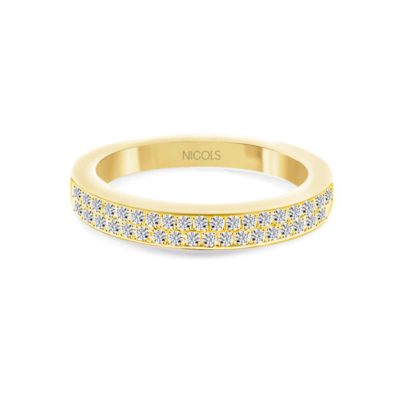 Anillo Diamantes Azalea 0.35 Oro Amarillo - Alianzas de Compromiso
