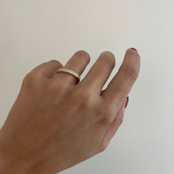 Anillo Diamantes Azalea 0.35 Oro Amarillo - Alianzas de Compromiso