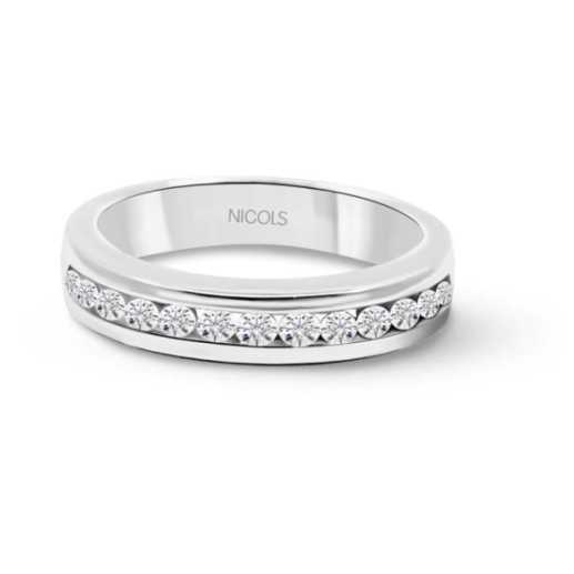 Anel de diamante Chloe 0,45 ouro branco - Alianças brilhantes