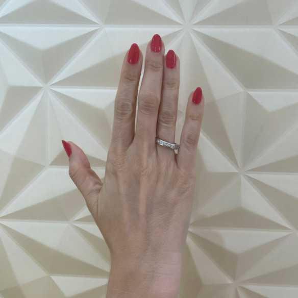 Anel de diamante Chloe 0,45 ouro branco - Alianças brilhantes