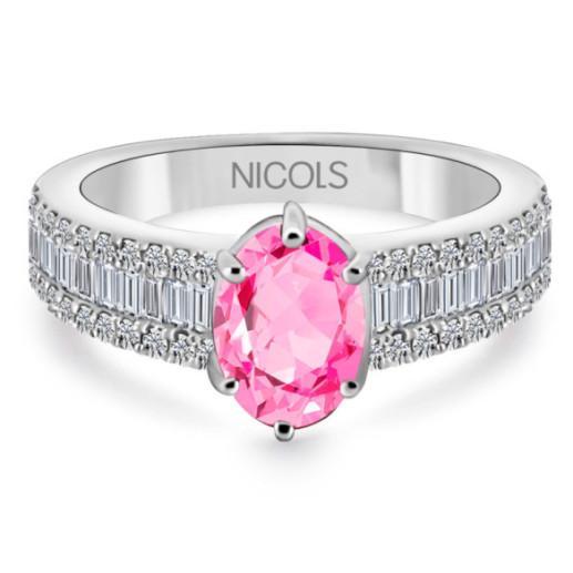 Lola Pink Sapphire and Diamond Ring 1.00 - Sapphire rings